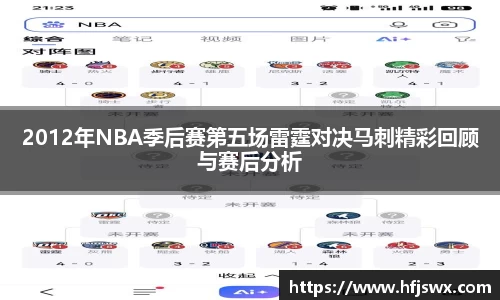 beats3652012年NBA季后赛第五场雷霆对决马刺精彩回顾与赛后分析